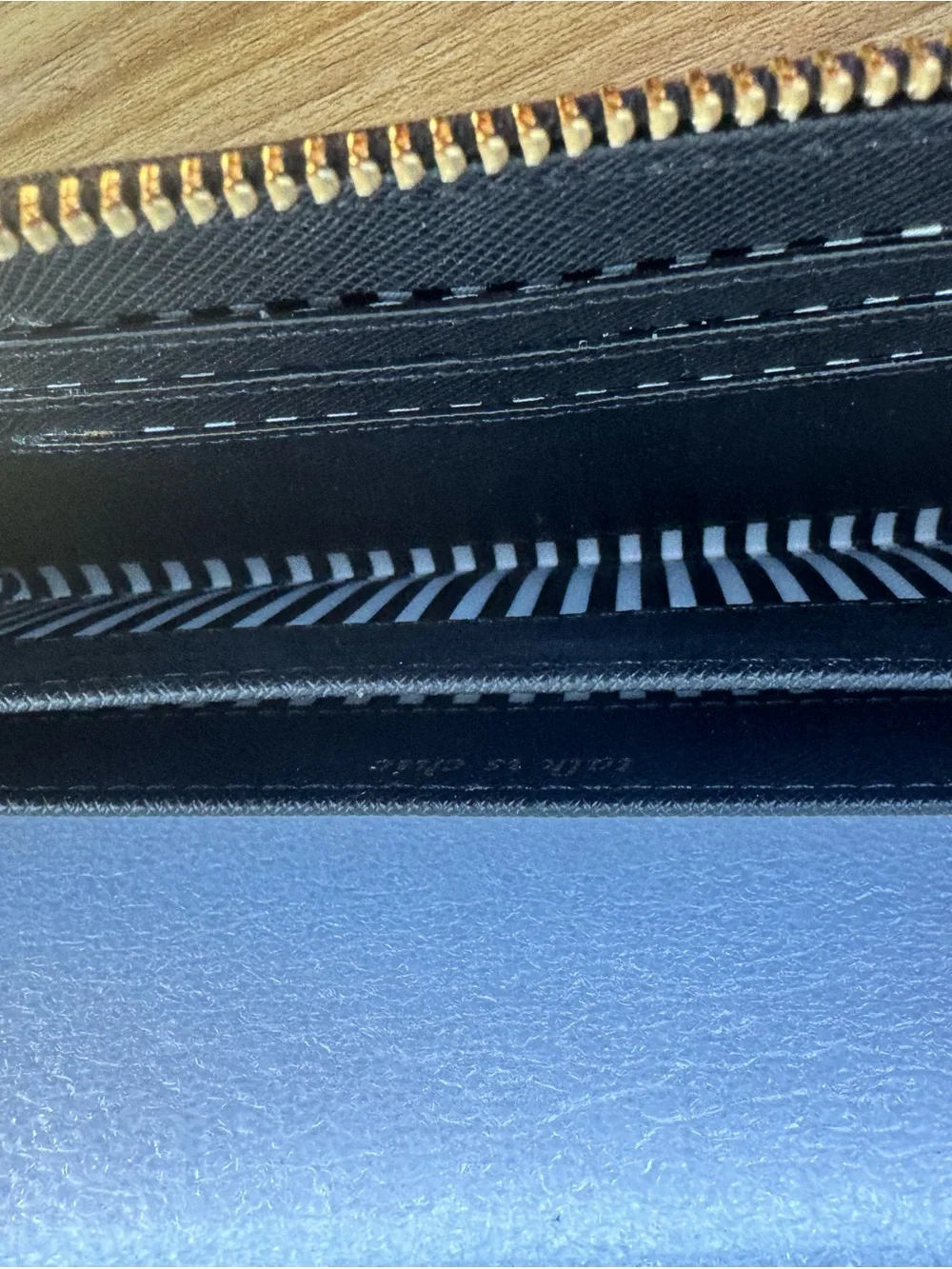 Kate Spade Black Saffiano Leather Zip-Around Continental Wristlet Wallet
